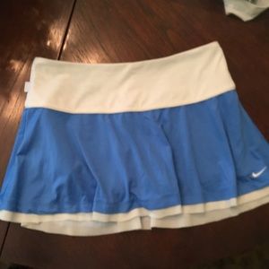 Nike blue and white tennis skirt